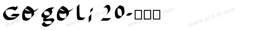 Gogoli 20字体转换